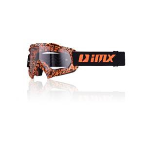 Gogle motocyklowe IMX MUD GRAPHIC ORANGE/BLACK SZYBA CLEAR pomarańczowy czarny mat