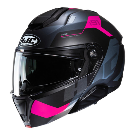 Kask szczękowy HJC I91 CARST BLACK/PINK czarny różowy