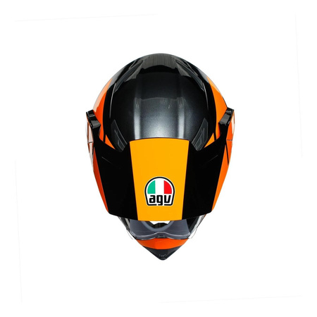 Kask integralny AGV AX9 TRAIL GUNMETAL/ORANGE czarny pomarańczowy
