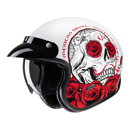 Kask otwarty HJC V31 DESTO WHITE/RED biały czerwony