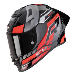 Kask integralny SCORPION EXO-R1 EVO II AIR ADRENALINE BLACK/RED/SILVER czarny czerwony srebrny