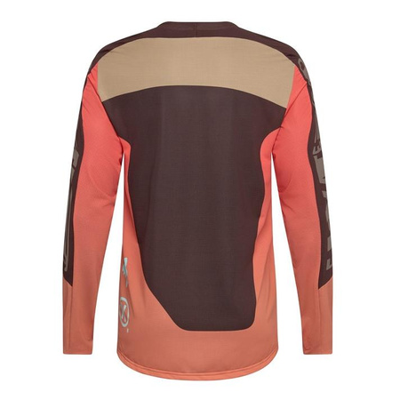 Koszulka rowerowa FOX FLEXAIR Z DŁUGIM RĘKAWEM ELEVATED COCOA brązowy pomarańczowy