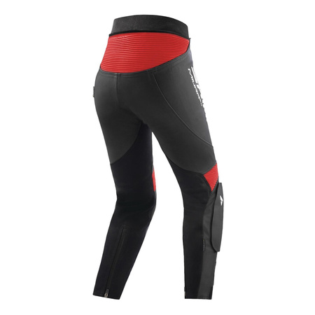 Spodnie skórzane damskie SHIMA MIURA 2.0 BLACK/RED czarny czerwony biały