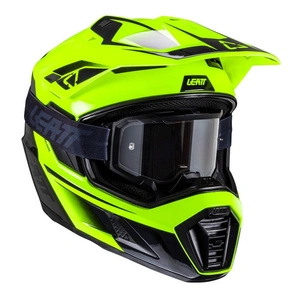 Kask cross z goglami LEATT KIT ADV 8.5 V25 HI-VIZ żółty fluo czarny