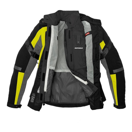 Kurtka tekstylna damska SPIDI 4 SEASON EVO LADY YELLOW FLUO szary czarny żółty fluo