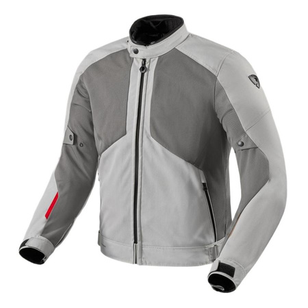 Kurtka tekstylna REVIT TORQUE 3 H2O LIGHT GREY/RED szary czerwony