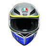 Kask integralny AGV K1 ROSSI MUGELLO 2015 srebrny niebieski żółty fluo zielony pomarańczowy czerwony