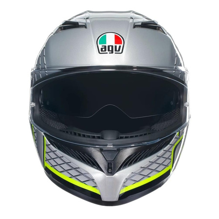 Kask integralny AGV K3 FORTIFY GREY/BLACK/FLUO YELLOW szary żółty fluo czarny