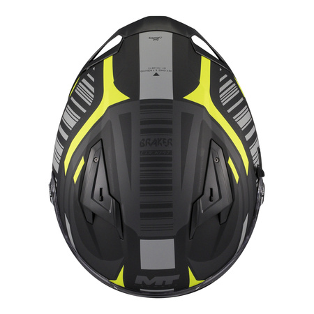 Kask integralny MT BRAKER SV COCKPIT BLACK/YELLOW MATT czarny żółty