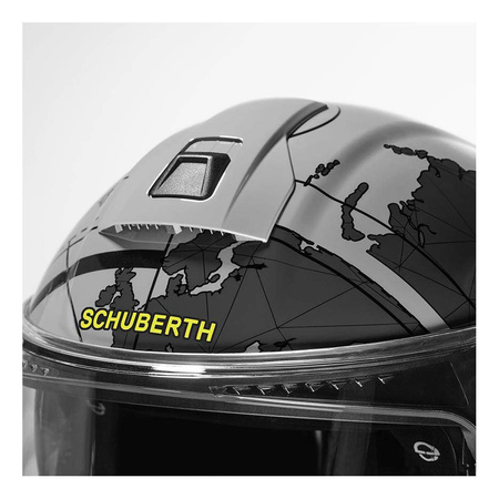 Kask szczękowy SCHUBERTH C5 ECE GLOBE GREY szary czarny żółty fluo