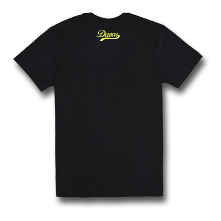 Koszulka T-shirt DAVCA DON'T PANIC czarny biały żółty fluo