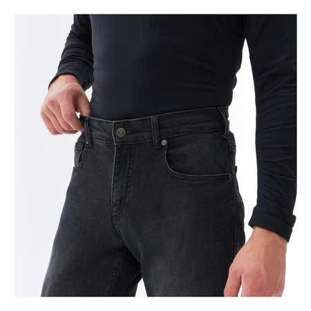 Jeansy motocyklowe REBELHORN NOMAD TAPERED FIT WASHED BLACK czarny