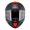 Kask integralny NZI WAKE STREAM BOOSTER SOLID BLACK RED MATT czarny czerwony