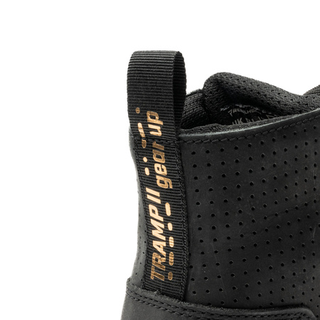 Trampki motocyklowe damskie REBELHORN TRAMP II LADY BLACK/GOLD czarny złoty