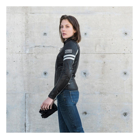 Kurtka skórzana damska SPIDI VINTAGE LADY ICE/BLACK czarny szary