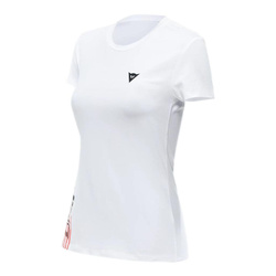 Koszulka T-shirt damski DAINESE LOGO LADY WHITE/BLACK biały czarny