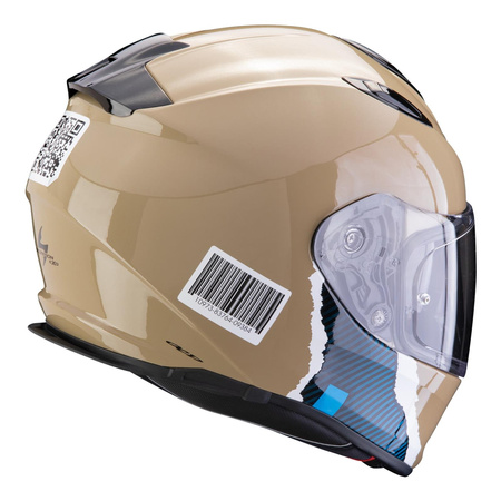 Kask integralny SCORPION EXO 491 CODE SAND/BLUE beżowy niebieski
