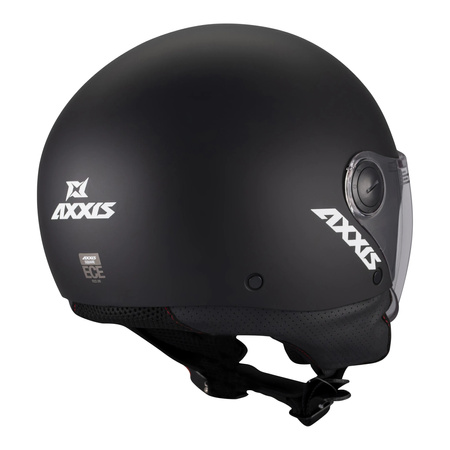 Kask otwarty AXXIS SQUARE S SOLID A1 MATT BLACK czarny mat