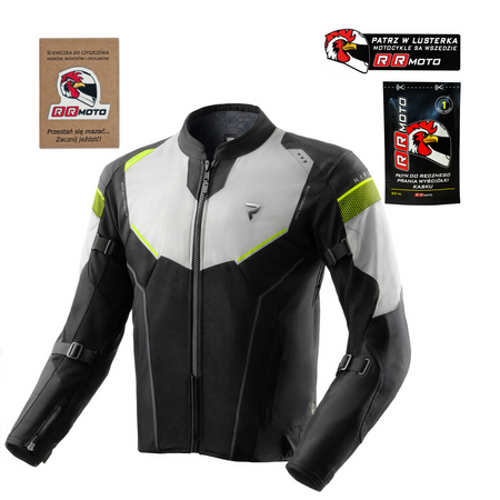 Kurtka tekstylna REBELHORN HIFLOW V BLACK/GREY/FLUO YELLOW czarny szary żółty fluo