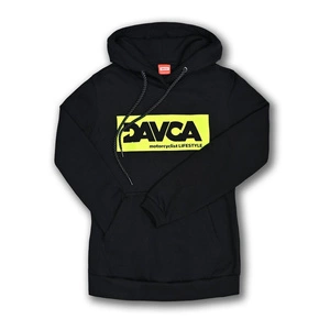 Bluza damska DAVCA LOGO FLUO czarny żółty fluo