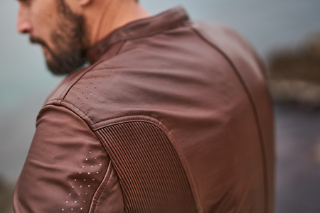 Kurtka skórzana SHIMA HUNTER+ 2.0 BROWN brązowy