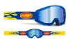 Gogle motocyklowe FMF POWERCORE FLAME NAVY SZYBA MIRROR BLUE niebieski czerwony żółty