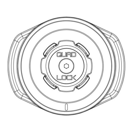 Głowica QUAD LOCK wodoodporna z ładowarką indukcyjną 12-24V (V2) czarny