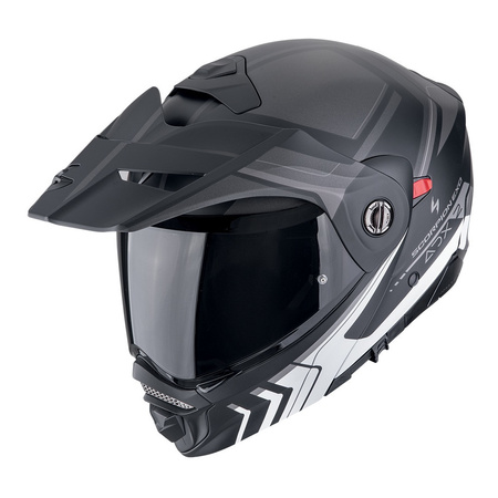 Kask szczękowy SCORPION ADX-2 LEWIS MATT BLACK/SILVER czarny srebrny