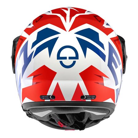 Kask szczękowy SCHUBERTH E1 ECE TUAREG RED czerwony niebieski biały