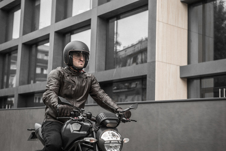 Kurtka skórzana SHIMA BLAKE BROWN brązowy