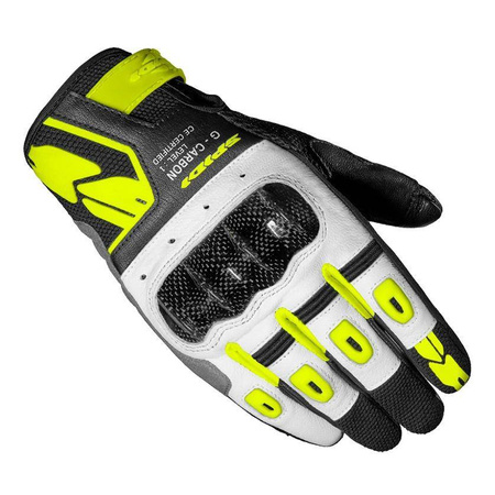 Rękawice miejskie damskie SPIDI G-CARBON LADY YELLOW FLUO biały czarny żółty fluo