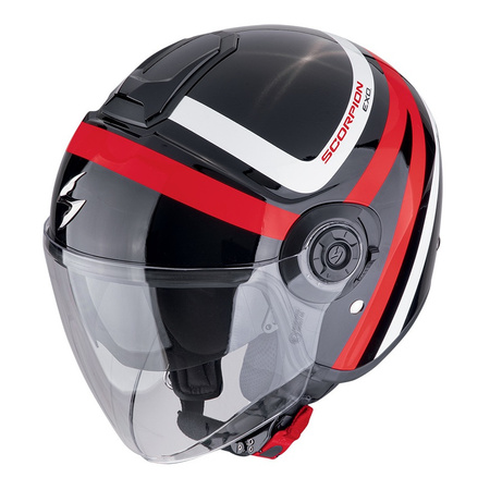 Kask otwarty SCORPION EXO-CITY II RIVA BLACK/RED czarny czerwony