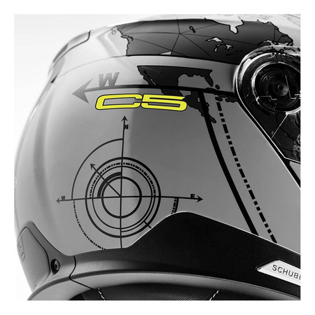 Kask szczękowy SCHUBERTH C5 ECE GLOBE GREY szary czarny żółty fluo