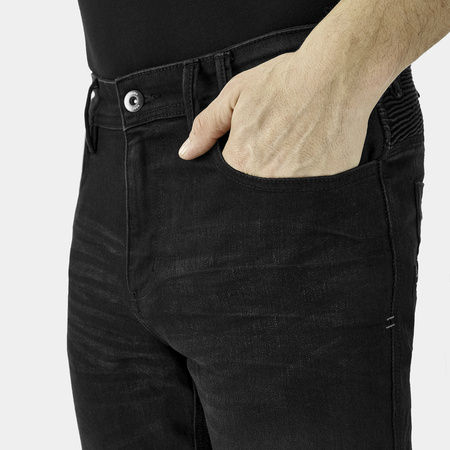 Jeansy motocyklowe SHIMA ZENITH BLACK czarny