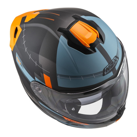 Kask szczękowy NZI COMBI 3 DUO METRIC ANTRACITE BLUE MATT szary niebieski