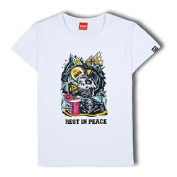 Koszulka T-shirt damski DAVCA REST IN PEACE biały
