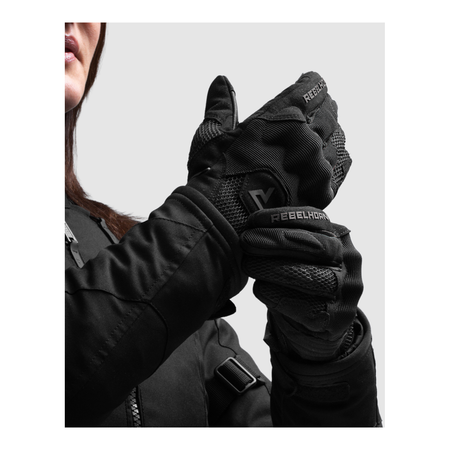 Rękawice miejskie damskie REBELHORN CORE LADY BLACK czarny