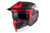 Kask otwarty MT STREETFIGHTER SV S TOTEM MATT PEARL RED czerwony szary czarny