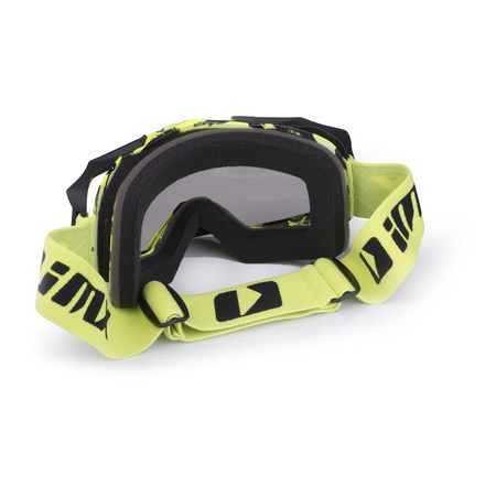 Gogle motocyklowe IMX DUST GRAPHIC FLO YELLOW/BLACK MATT SZYBA DARK SMOKE + CLEAR żółty fluo czarny mat