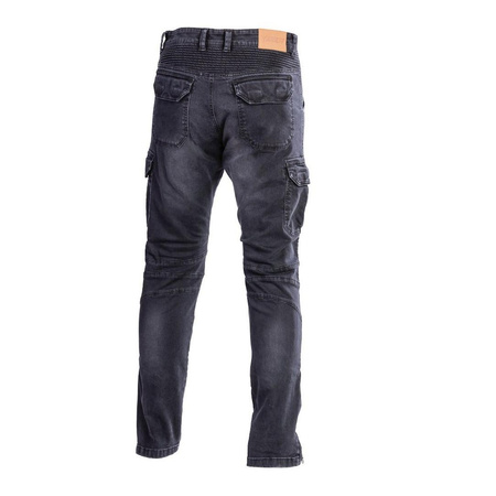 Jeansy motocyklowe SECA SQUARE BLACK czarny szary