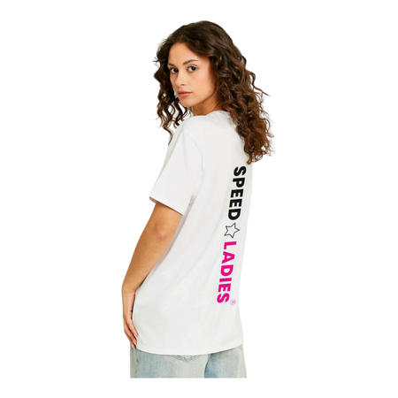 Koszulka T-shirt damski SPEED LADIES WHITE biały różowy
