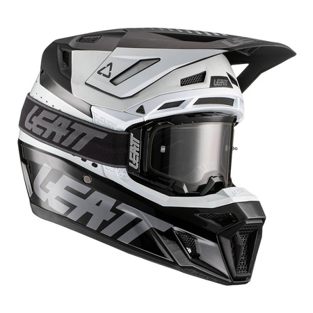 Kask cross LEATT MOTO 8.5 V22 BLACK/WHITE (+GOGLE VELOCITY 5.5) czarny biały