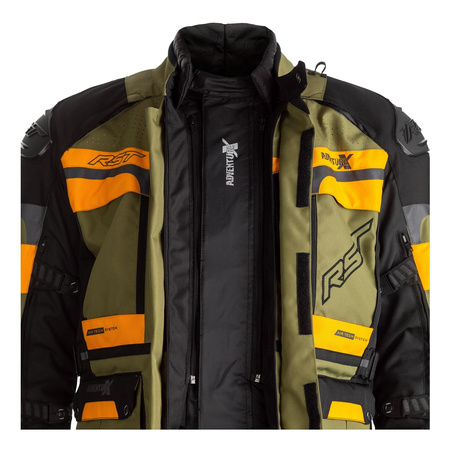 Kurtka tekstylna RST PRO SERIES ADVENTURE X CE GREEN/OCHRE czarny zielony żółty