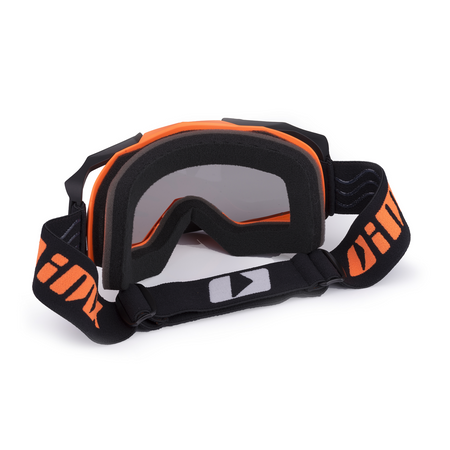 Gogle motocyklowe IMX DUST ORANGE MATT/BLACK MATT SZYBA DARK SMOKE + CLEAR pomarańczowy czarny mat
