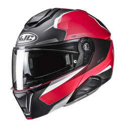 Kask szczękowy HJC I91 FELIO BLACK/RED czarny czerwony