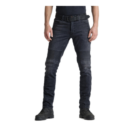 Jeansy motocyklowe PANDO MOTO KARL DEVIL 9 BLACK czarny
