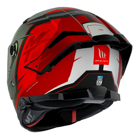 Kask integralny MT THUNDER 4 SV PENTAL MATT PEARL RED czerwony szary czarny biały