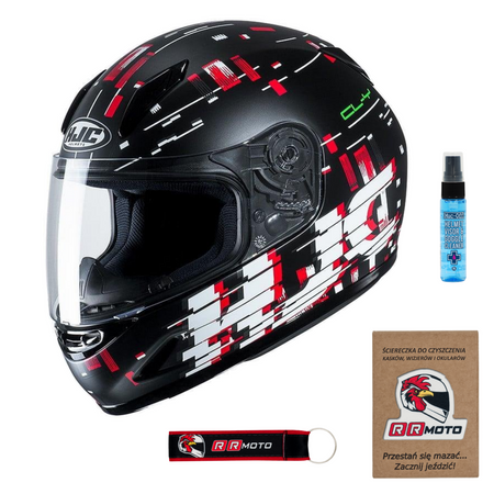 Kask integralny dziecięcy HJC CL-Y GARAM BLACK/RED czarny czerwony biały