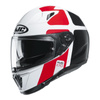 Kask integralny HJC I70 PRIKA WHITE/BLACK/RED biały czarny czerwony