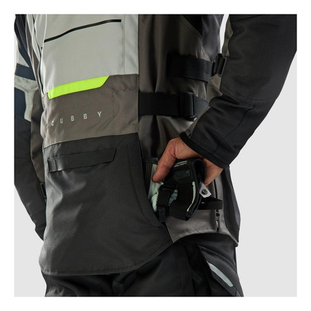 Kurtka tekstylna REBELHORN CUBBY V BLACK/GREY/FLUO YELLOW czarny szary żółty fluo